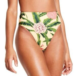 Agua Bendita x Target Peony Botanical Print Bikini Reversible Bottom NWT
